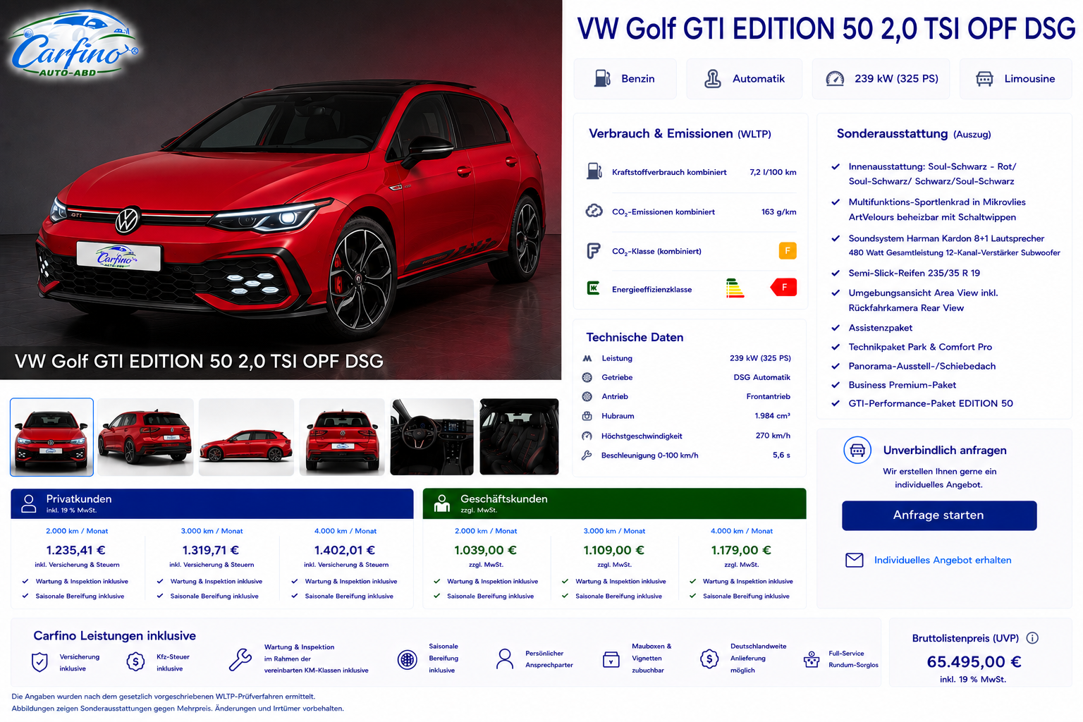 VW Golf GTI EDITION 50 2,0 TSI OPF DSG