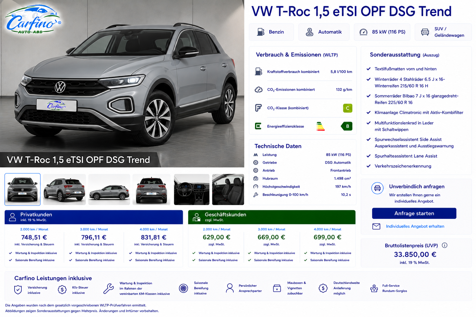 VW T-Roc 1,5 eTSI OPF DSG Trend