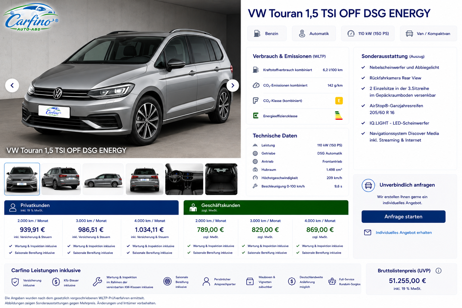 VW Touran 1,5 TSI OPF DSG ENERGY