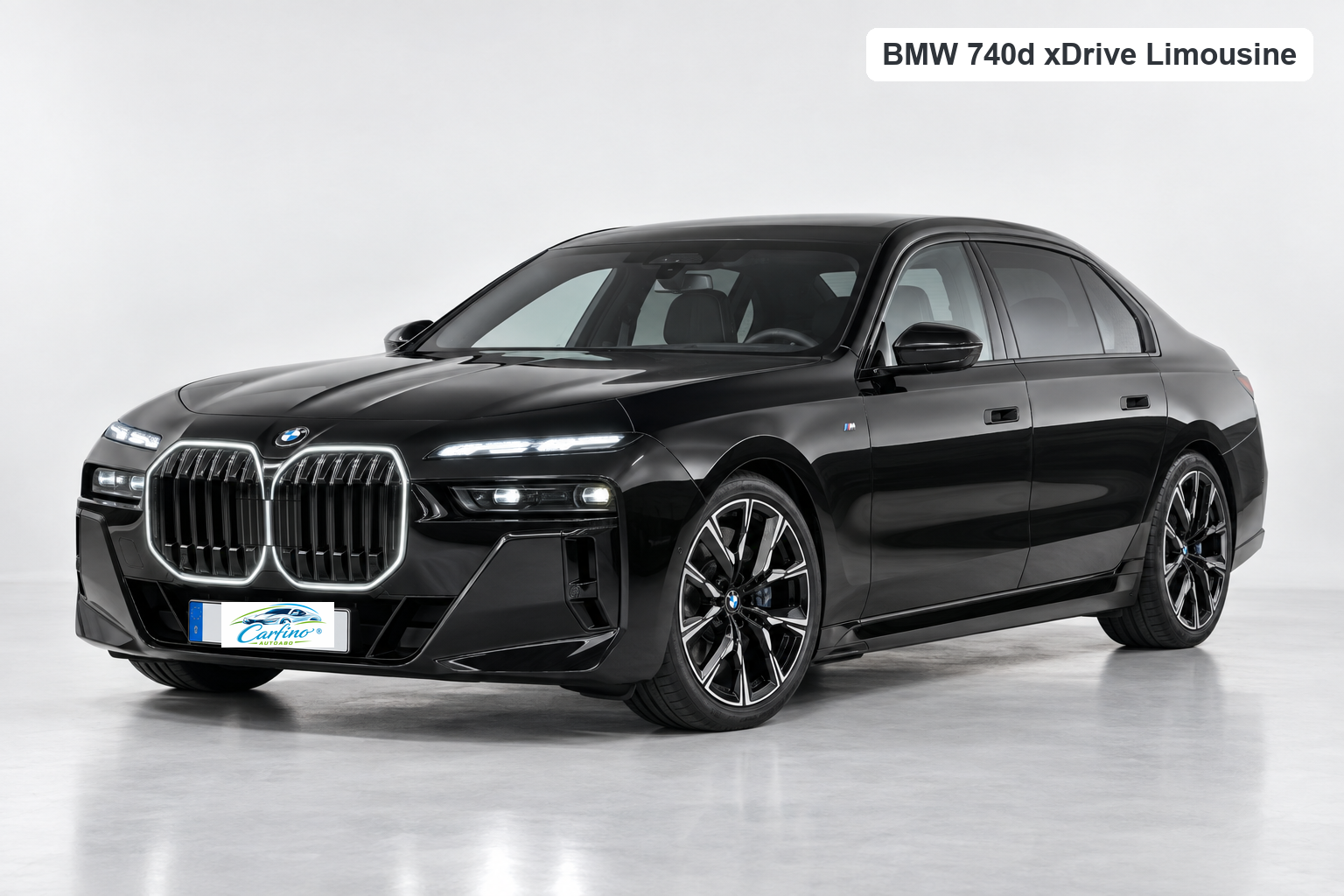 BMW 740d xDrive Limousine Frontansicht im Studio